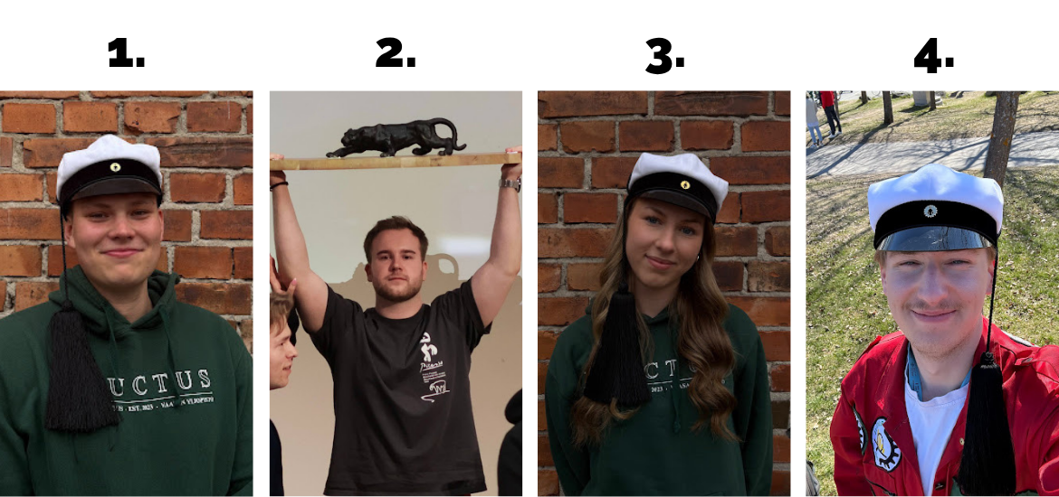 Neljä valokuvaa alla luetelluista tutoreista.